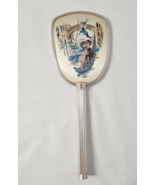 Vtg Silver Tone Whimsical 9.5&quot; Hand Mirror Color Print Venice Gondola Ro... - $626.03 MXN