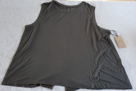 NWT Nordstrom Halogen Knit Gray Stretch Tank Top Back Keyhole Womens Siz... - $16.82