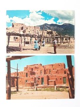 2 Taos Pueblo New Mexico Color Photo Postcards Unposted Vintage - £12.16 GBP