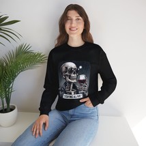 halloween skeleton biker wine lover Unisex Heavy Blend Crewneck Sweatshi... - £21.88 GBP+