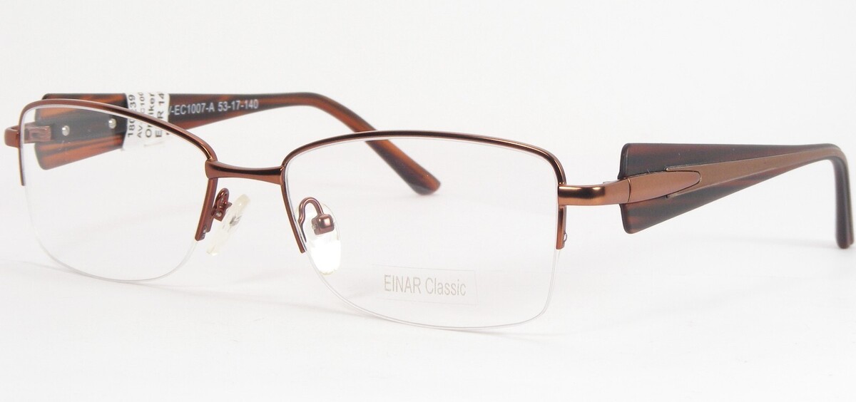 EINAR Classic AV-EC1007-A Brown UNIQUE RARE EYEGLASSES GLASSES FRAME 53-... - $97.38