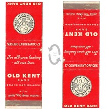 Vintage Matchbook Cover Olk Kent Bank Grand Rapids Michigan 1950s  20 strike - £6.22 GBP