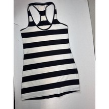 Lululemon Cool Racerback Steep Stripe Black Horizontal Athleisure Size 2... - $464.68 MXN