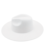 ARTUR Suede Soft White Pinch Crown Wide Brim Fedora Hat - $3,782.36 MXN