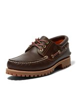 Timberland Men&#39;s Authentic 3-Eye Lug Handsewn Boat Shoe, Brown, 11.5 M US - $347.52 CAD