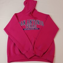 Gildan Heavy Blend SAN ANTONIO TEXAS Women&#39;s Pink Drawstring Hoodie Swea... - $20.78