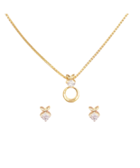 22ct Yellow Gold Floral Design 16.5 inch Necklace &amp; Matching Stud Earrin... - $1,521.21