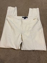 Bcbg Maxazria Skinny Leg Dress Trouser Pants Womens Size Medium Off White - £18.39 GBP