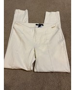 BCBG MAXAZRIA Skinny Leg Dress Trouser Pants Womens Size Medium Off White - $23.09