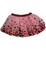 2T Valentine&#39;s Day Pink with Red hearts Tulle  tutu  - $7.91