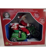 Mr. Christmas Animated Motorcycle with Sidecar Santa Music Motion Lights... - £71.92 GBP