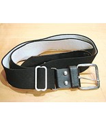 Bucks Belt Unisex Adults Black Leather Metal Buckle Adjustable Stretch S... - £19.11 GBP