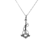 Outlander Inspired Nautical Anchor Celtic Triskele Silver Pendant - £14.63 GBP