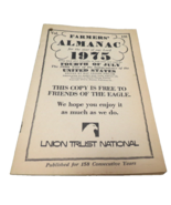 Farmer&#39;s Almanac 1975 Vol. 158 Union Trust National Parkersburg, WV Ad C... - £9.66 GBP