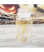 Anchor Hocking Clear Glass Jar 8.25&quot;  Trees Leaves Flowers Fall Autumn V... - £15.72 GBP