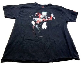 Vintage 90s Y2K Joker Harley Quinn T-Shirt L Batman DC Comics Graphitti Hanes  - £16.63 GBP