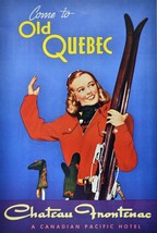 2861.Old Quebec Frontenac Canada Hotel.SKI POSTER.Travel Decoration for Office - $17.10+