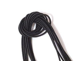 2mm wide- 5-20yd  Black Elastic Thread Round Drawstring Elastic Cord Cra... - £4.71 GBP+