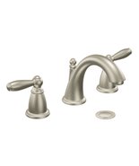 Moen Bathroom Faucet Brushed Nickel Brantford Model #T6620BN 2 Lever Wid... - $80.00