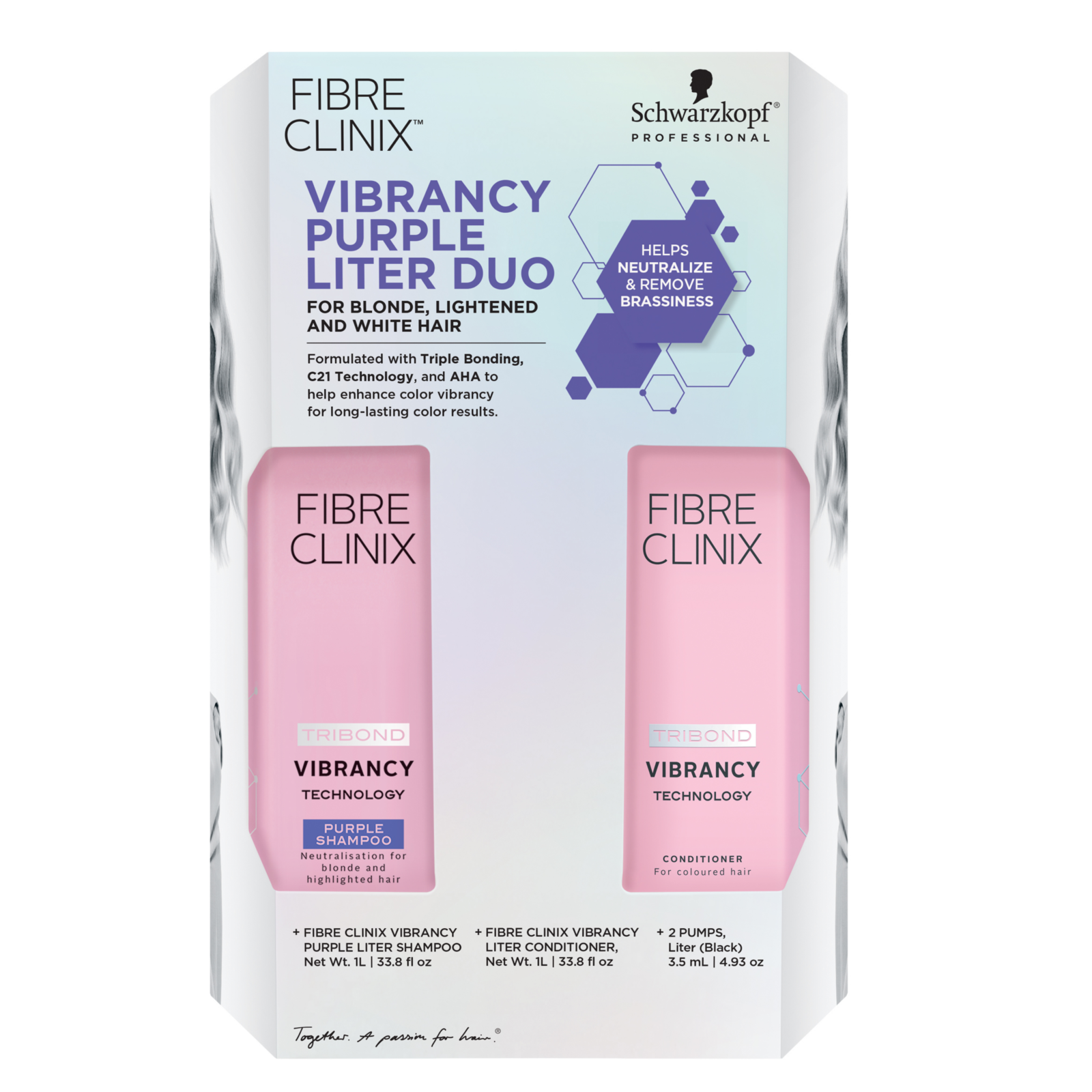 Primary image for Schwarzkopf FIBRE CLINIX Vibrancy Purple Shampoo & Conditioner Duo 33.8 Oz.