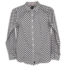 Talbots Womens Shirt Size 2 Petite Long Sleeve Button Up Collared Black White - £10.24 GBP