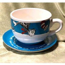Dr Suess Cat in the Hat Universal Studio Oversized 24oz Mug &amp; Saucer-VERY GOOD - £21.84 GBP