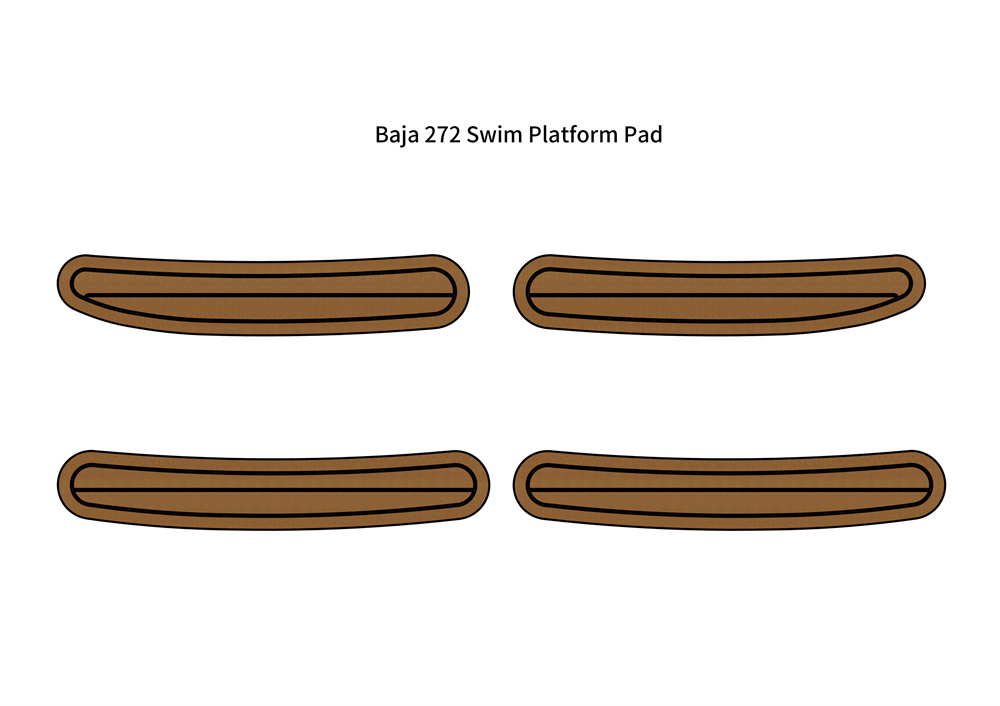 Baja 272 Swim Platform Step Pad Boat EVA Foam Faux Teak Deck Floor Mat F... - $199.00