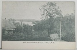 Linlithgo NY River View and Cold Storage Columbia County c1910 Postcard Q10 - £15.88 GBP