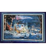 The Snowy Night of Christmas in the Village Counted Cross Stitch Kit 22"... - $39.59