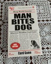 University Games Man Bites Dog Card Game Travel Game Hilarious Headline 8 And Up - £9.15 GBP