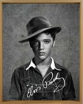 Elvis A. Presley 16X20 Framed Canvas photo of younger days. - $1,237.50