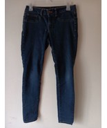 SO Womens Juniors Jeggings size 9 stretch solid dark blue mid rise - $12.47