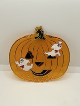 Halloween Window Ornament, vintage, ghosts, pumpkin, plastic, 70&#39;s￼ - £9.57 GBP