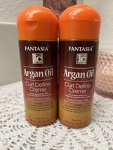 (2) Fantasia Ic Argan Oil Curl Define Creme 6.2 Oz - £13.23 GBP