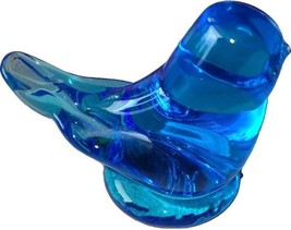 Vtg Signed Leo Ward Bluebird of Happiness Art Glass Paper weight 1992, 2.5&quot; Tall - $23.27