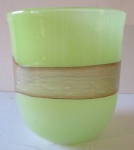 Cyan Design Large Celadon Green with Hand Applied Amber Stripe Vase 7 1/... - £116.31 GBP
