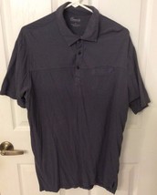 Roundtree &amp; Yorke Men&#39;s Shirt Pull Over Collared Casual Gray Shirt Size L - $14.01