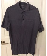 Roundtree &amp; Yorke Men&#39;s Shirt Pull Over Collared Casual Gray Shirt Size L - $19.21 CAD