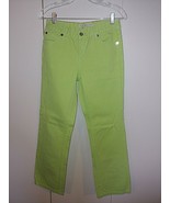 TOMMY HILFIGER LADIES LIME GREEN HIPSTER BOOT JEANS-2-COTTON/SPAN.-BAREL... - £11.00 GBP