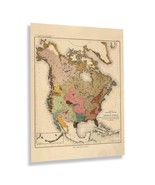 1890 Map of Linguistic Stocks of American Indians Poster Wall Art Print - £31.45 GBP+