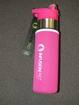 Infusion Pro Spout Infuser Water Bottle Pink Neoprene Sleeve 24 oz BPA Free - £17.53 GBP