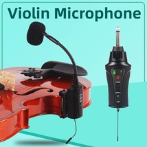 VT-5 Violin Microphone Wireless UHF Gooseneck Pick Up Instrument Clip-on Mic Rec - £380.47 GBP