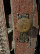 Primitive Wooden Garden Gate Rustic Vintage Great Mantel Decor Rusty Hardware - £146.40 GBP