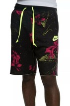 Nike Sportswear NSW Shorts Mens Sz Large Pink Limeade Floral Black CK0151-010 - £33.40 GBP