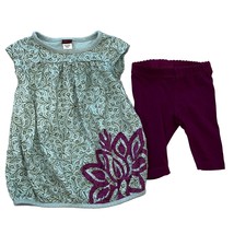 Tea Collection Bubble Dress &amp; Capri Pants Outfit Set 6-12 Months - £16.59 GBP