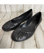Cole Haan NikeAir Black Leather Crossover Ballet Flats Womens Size 6.5B - $550.24 MXN