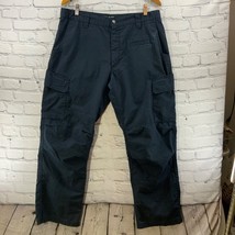 LAPG Pants Mens Sz 36 X 32 Navy Blue Cargo Trousers Urban Tactical Work Flaw - £19.54 GBP