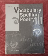 Abeka A Beka Book Vocabulary Spelling Poetry III 9th Grade TEACHER KEY 71854001 - £7.46 GBP