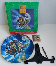 Walt Disney Small World Tale of a Flyer Christmas Holiday Plate 1994 With Stand  - $26.99