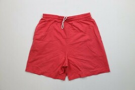 Vintage 90s Streetwear Mens Large Faded Blank Above Knee Shorts Red Cott... - $44.50